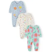 MINOTI Barboteuse / body crème / bleu clair / bleu foncé / jaune / vert / menthe / abricot / rose clair