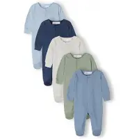 MINOTI Barboteuse / body beige clair / bleu clair / bleu foncé / vert clair