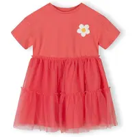 MINOTI Robe orange / blanc