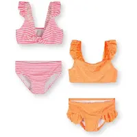 MINOTI Bikini orange / rose / blanc