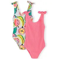 MINOTI Maillot de bain jaune / pétrole / rose / blanc