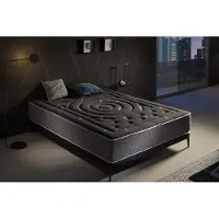 Moonia - Matelas Premium Noir Multizone, 27cm, 160x200cm
