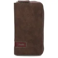 Zwei Porte-monnaies 'MADEMOISELLE.M MW2' brun foncé