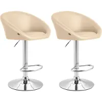 CLP lot de 2 tabourets de bar Miami V2 similicuir