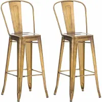 CLP lot de 2 tabourets de bar Aiden