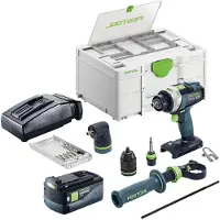 Festool Kit de base TPC 18/4 : perceuse-visseuse à percussion sans fil 18 V 75 Nm sans balais + 1 batterie 5,0 Ah + chargeur + Systainer
