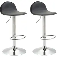 CLP lot de 2 tabourets de bar Lana V2 similicuir