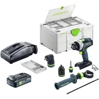 Festool Kit de base TPC 18/4 : perceuse-visseuse à percussion sans fil 18 V 75 Nm sans balais + 1 batterie 4,0 Ah + chargeur + Systainer