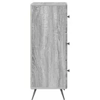 vidaXL Armoire à tiroirs Sonoma gris 33 x 34,5 x 90 cm