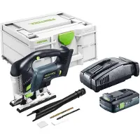 Festool Scie sauteuse pendulaire sans fil PSBC 420 EB-Basic 18 V 120 mm Brushless + 1 batterie 4,0 Ah + chargeur rapide + Systainer