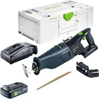 Festool RSC 18 EB-Basic Scie sabre sans fil 18 V Brushless + 1 batterie 4,0 Ah + chargeur rapide + Systainer