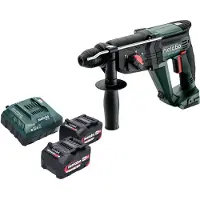 Metabo KH 18 LTX 24 Marteau combiné sans fil 18 V 2,1 J SDS Plus + 2x batterie 4,0 Ah + chargeur