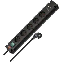Brennenstuhl 5-voudige stekkerdoos met 2 USB-poorten -
