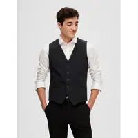 Selected Liam Slim Fit Waistcoat Noir 102 Homme