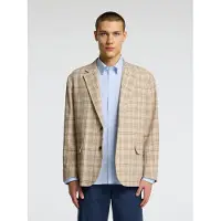 Selected Lin Mélangé Blazer À Simple Boutonnage Homme Beige 56