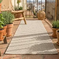 NATURL. Tapis de balcon - Costa Sable | 80x250 cm | Tapis de couloir | Tissage plat