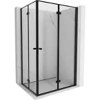 Mexen Mist-F Duo Cabine de douche pliante 95 x 100 cm, cadre noir, noir - 8A6-095L-100P-70-70