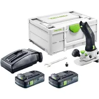 Festool MFKC 700 KA EB-Basic Module de batterie pour toupie à chanfreiner 18 V 8 mm sans balais + 2 batteries 4,0 Ah + chargeur + Systainer