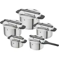 Zwilling Ensemble de Batterie de Cuisine, Set de poêles et de casseroles, Argent
