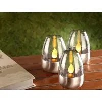 Wetelux Solar LED bougies chauffe-plat 3 pièces