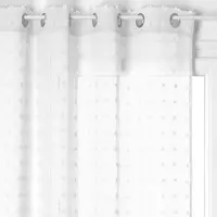 Atmosphera Rideau Voilage Blanc "Lily" 140 x 240 cm