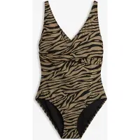 Bonprix Maillot 1 pièce style croisé en matière brillante