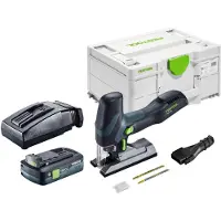 Festool Scie sauteuse pendulaire sans fil PSC-E 18 EB-Basic 18 V 40 mm + 1 batterie 4,0 Ah + chargeur + Systainer