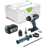Festool Perceuse-visseuse sans fil TDC 18/4-Basic 18 V 75 Nm Brushless + 1 batterie 5,0 Ah + Systainer - sans chargeur