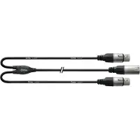 Cordial Câble Y Bretelle XRL Mâle / 2 XLR Femelles 30 CM