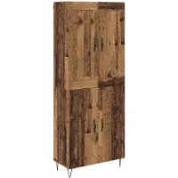 vidaXL Highboard vieux bois 69,5 x 34 x 180 cm Bois composite