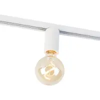 QAZQA Douille E27 avec suspension sur rail pour rail monophasé blanc - Iconic Jeana