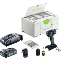 Festool Kit de base TXS 18 : perceuse-visseuse sans fil 18 V 40 Nm sans balais + 1 batterie 4,0 Ah + chargeur rapide + Systainer