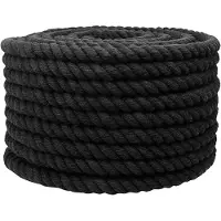 vidaXL Corde Noir 2 X 2 X 10000 Cm Coton