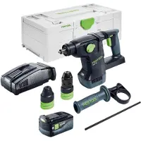 Festool KHC 18 EB-Basic Marteau combiné sans fil 18 V 2,6 J SDS-Plus Brushless + 1x batterie 5,0 Ah + chargeur rapide + Systainer
