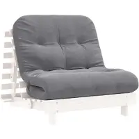 vidaXL Futon Canapé-lit avec matelas Blanc 80x206x11 Pin massif