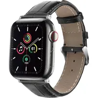 IMoshion Bracelet cuir crocodile Apple Watch | 38/40/41/42 mm - Noir