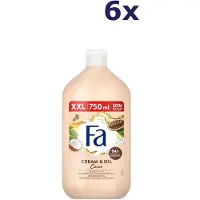 Fa 6x 750ml gel douche crème&huile cacao