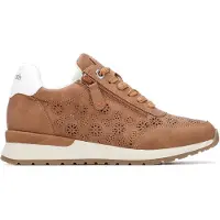 Refresh pour femme. 17513102-CAMEL Baskets 175131 marron (38), Plat, Fermeture éclair, Casuel