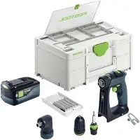 Festool CXS 18-Basic-Set Perceuse-visseuse sans fil 18 V 40 Nm Brushless + 1x batterie 5,0 Ah + Systainer - sans chargeur