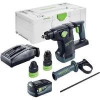 Festool KHC 18 EB-Basic marteau combiné sans fil 18 V 2.6 J SDS-Plus Brushless + 1x batterie 5.0 Ah + chargeur + systainer