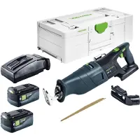 Festool RSC 18 EB-Basic Scie sabre sans fil 18 V Brushless + 1x Batterie 5,0 Ah + Ladegert + Systainer