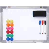Mendler Tableau blanc HWC-C84, magnétique, accessoires inclus 40x30cm