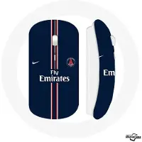 MANIACASE Souris Sans Fil - Nike - PSG Fly Emirates - Clé USB WiFi incluse - Compatible Mac et PC - Bleu