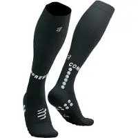 Compressport - Chaussettes de récupération - Full Socks Recovery 2.0 Black - Taille 42-44 - Noir