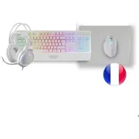 Mars Gaming Ensemble Gaming - - MCP124PRO - Clavier AZERTY RGB - Souris 3200DPI - Casque FRGB