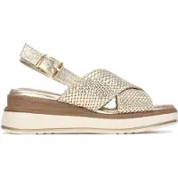 Xti pour femme. 14525201-ORO Sandales 145252 or (36), Doré, Tissu, 3 à 5 cm, Boucle, Casuel, Sport