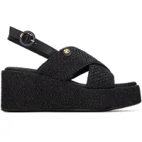 Carmela pour femme. 16323403-NEGRO Sandales 163234 noir (40), Tissu, 5 à 8 cm, Boucle, Casuel