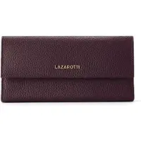 Lazarotti Cuir porte-monnaie Bologna Leather Wallet With 12 Card Slots Burgundy marron foncé