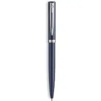 Waterman Stylo à bille Impression Pointe moyenne avec recharge bleue Bleu Marine et Argent