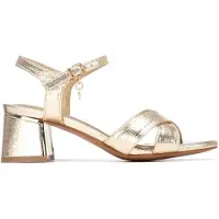Xti pour femme. 14534401-ORO Sandales 145344 or (38), Doré, Tissu, 5 à 8 cm, Boucle, Casuel, Fête, Sport